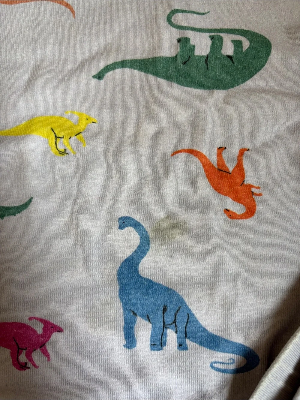 Hanna Andersson Lavender & Multicolor Dinosaur Organic Cotton Pajamas sz 8 / 130